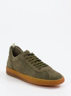 Officine Creative – Sneaker aus Veloursleder olivgrün