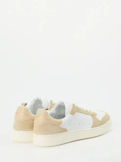 Officine Creative – Sneaker aus Kalbleder Weiß-Beige