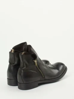 Officine Creative – Stiefeletten aus Büffelleder Schwarzbraun