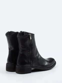 Officine Creative – Stiefelette aus Büffelleder schwarz
