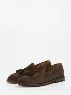 Officine Creative – Tassel Loafer aus Veloursleder Braun
