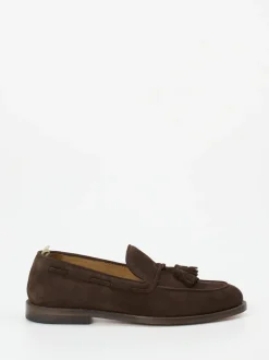 Officine Creative – Tassel Loafer aus Veloursleder Braun