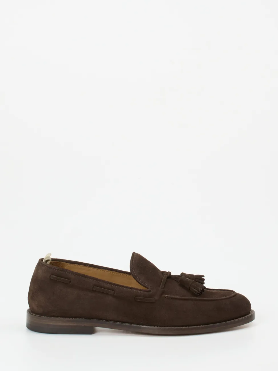 Officine Creative – Tassel Loafer aus Veloursleder Braun