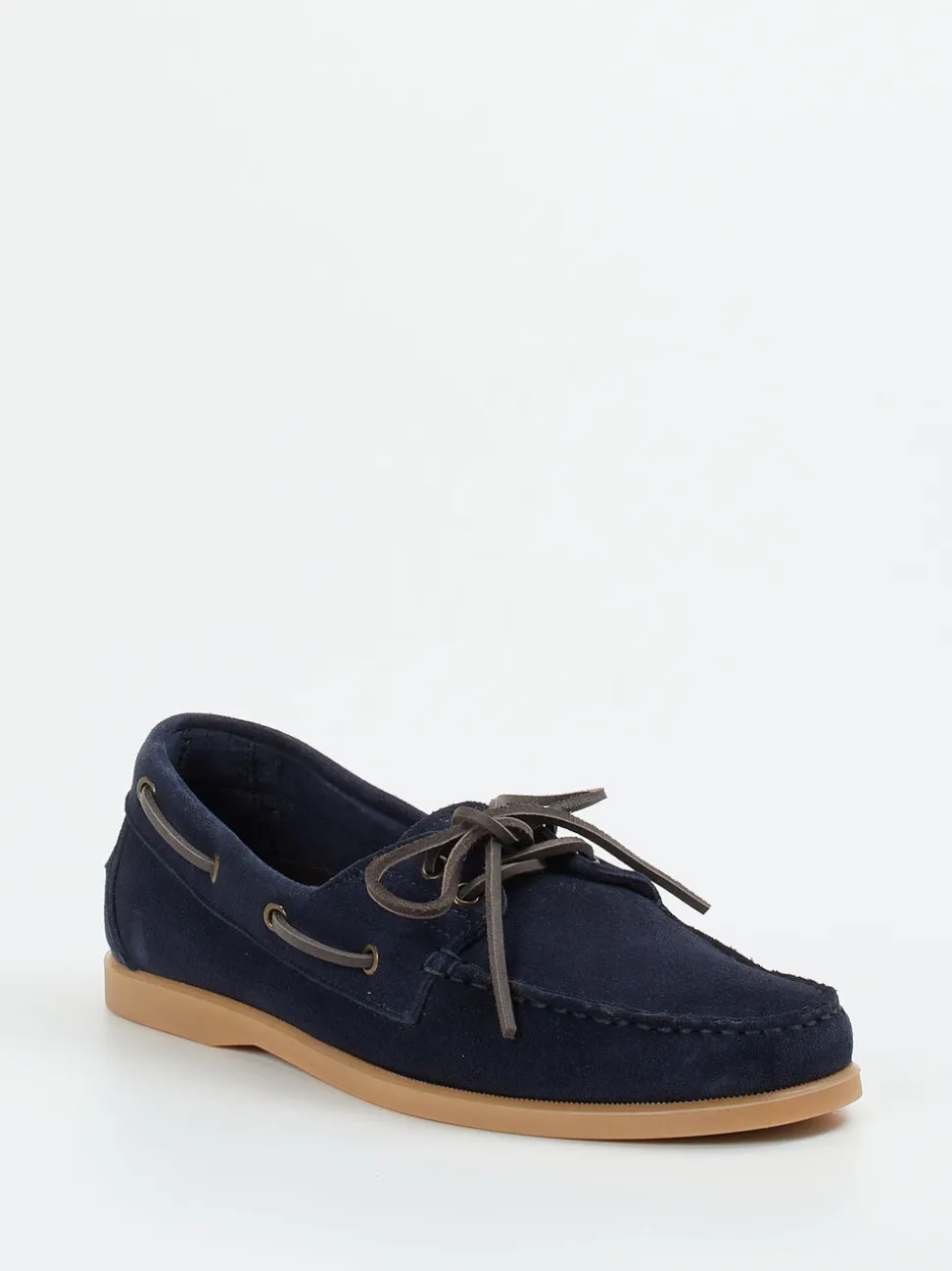 Opificio Vico – Bootsschuh aus Veloursleder Marineblau