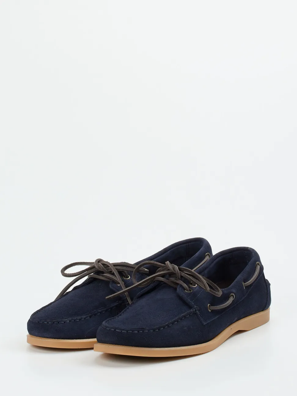 Opificio Vico – Bootsschuh aus Veloursleder Marineblau