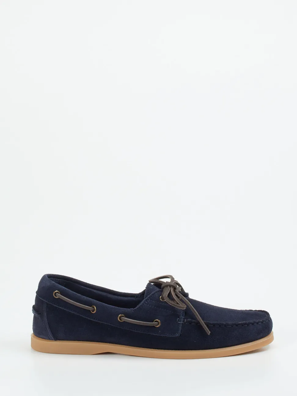 Opificio Vico – Bootsschuh aus Veloursleder Marineblau