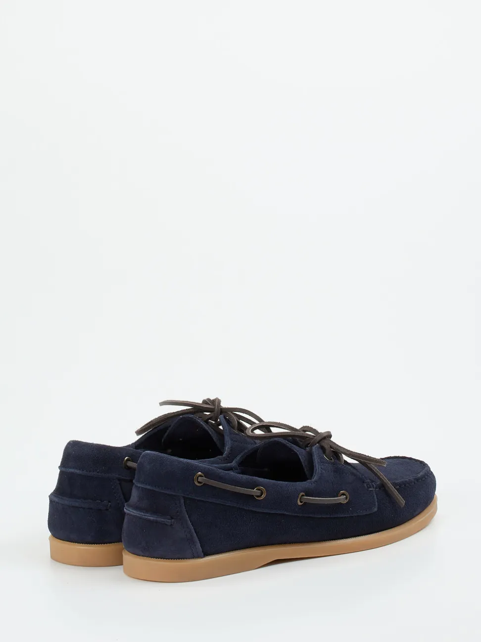 Opificio Vico – Bootsschuh aus Veloursleder Marineblau
