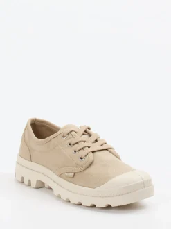 Palladium – Canvas-Sneaker aus Textil in Beige