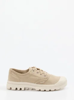 Palladium – Canvas-Sneaker aus Textil in Beige