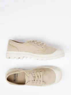 Palladium – Canvas-Sneaker aus Textil in Beige