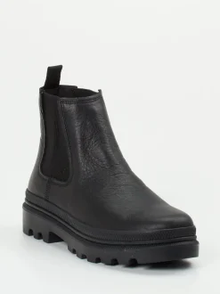 Palladium – Chelsea Boots aus Kalbleder schwarz