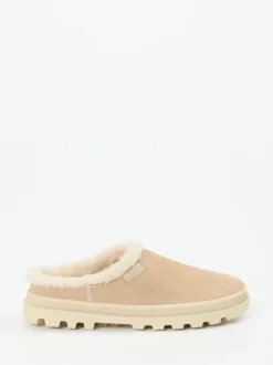 Palladium – Hausschuh aus Veloursleder beige gefüttert