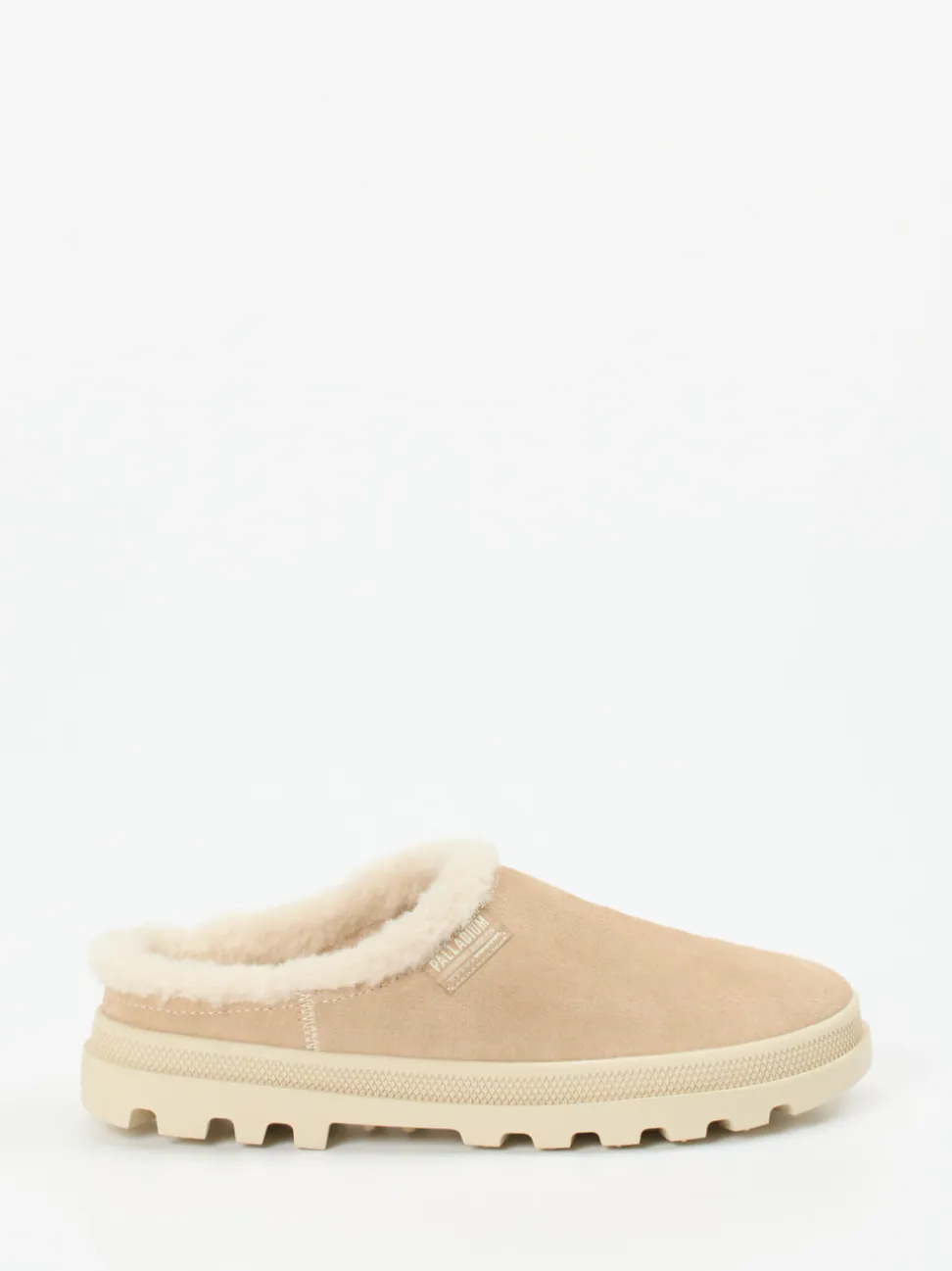 Palladium – Hausschuh aus Veloursleder beige gefüttert