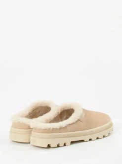 Palladium – Hausschuh aus Veloursleder beige gefüttert