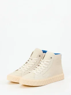 Palladium – High-Top Sneaker aus Veloursleder cremeweiß