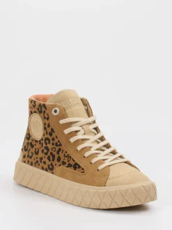 Palladium – High-Top Sneaker aus Wildledermix braun