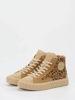 Palladium – High-Top Sneaker aus Wildledermix braun