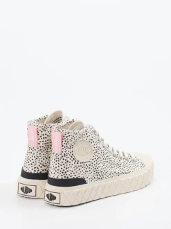 Palladium – High-Top Sneaker aus Lammleder cremeweiß