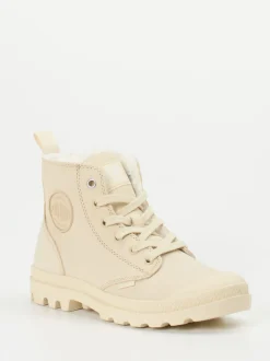 Palladium – Schnürboots aus Nubukleder beige