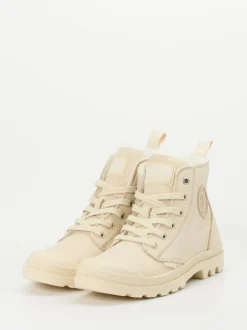 Palladium – Schnürboots aus Nubukleder beige