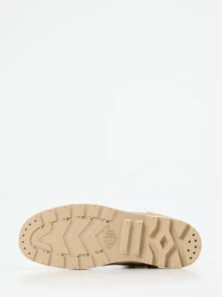 Palladium – Schnürboots aus Nubukleder beigebraun