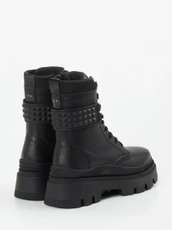 Palladium – Schnürboots aus Leder in Schwarz