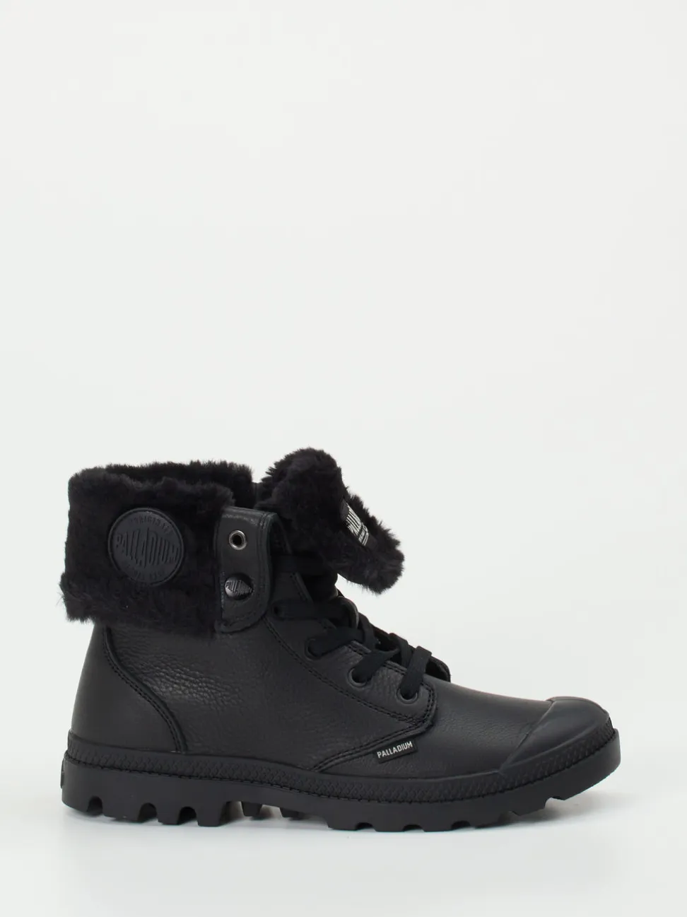 Palladium – Schnürboots aus Nubukleder schwarz