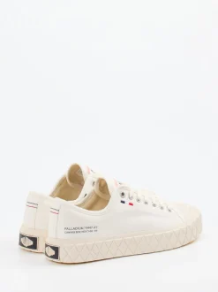 Palladium – Sneaker aus Canvas in Cremeweiß
