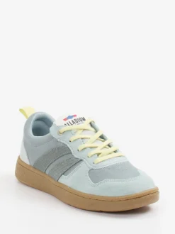 Palladium – Sneaker aus Veloursleder und Textil blaugrau