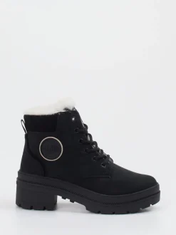 Palladium – Stiefeletten aus Veloursleder Schwarz