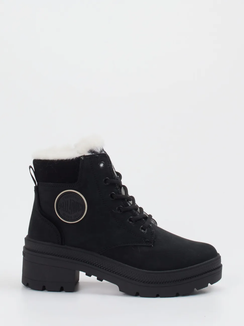 Palladium – Stiefeletten aus Veloursleder Schwarz