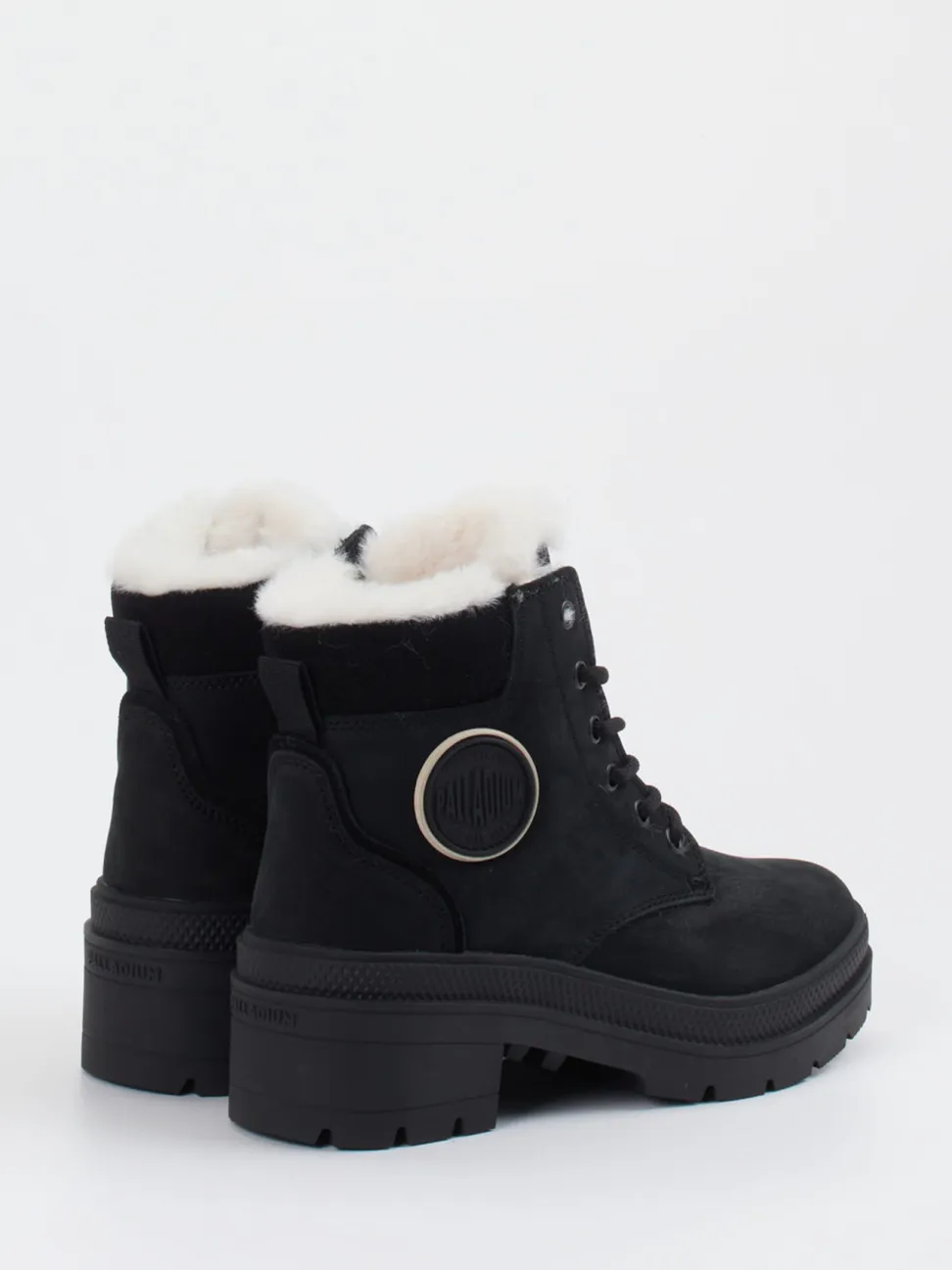 Palladium – Stiefeletten aus Veloursleder Schwarz