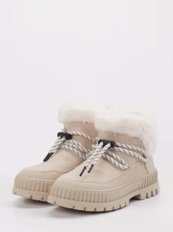 Palladium – Winterboots aus Veloursleder beige