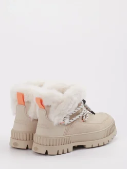 Palladium – Winterboots aus Veloursleder beige