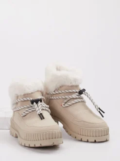 Palladium – Winterboots aus Veloursleder beige