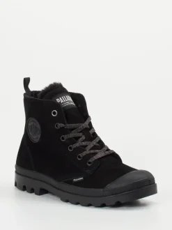 Palladium – Winterboots aus Nubukleder Schwarz