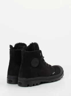 Palladium – Winterboots aus Nubukleder Schwarz