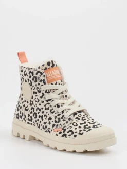 Palladium – Winterboots aus Textil mit Leoprint