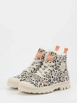 Palladium – Winterboots aus Textil mit Leoprint