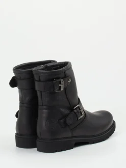 Panama Jack – Biker Boots aus Kalbleder Schwarz