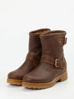 Panama Jack – Biker-Stiefelette aus Lammleder braun