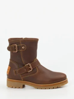 Panama Jack – Biker-Stiefelette aus Lammleder braun
