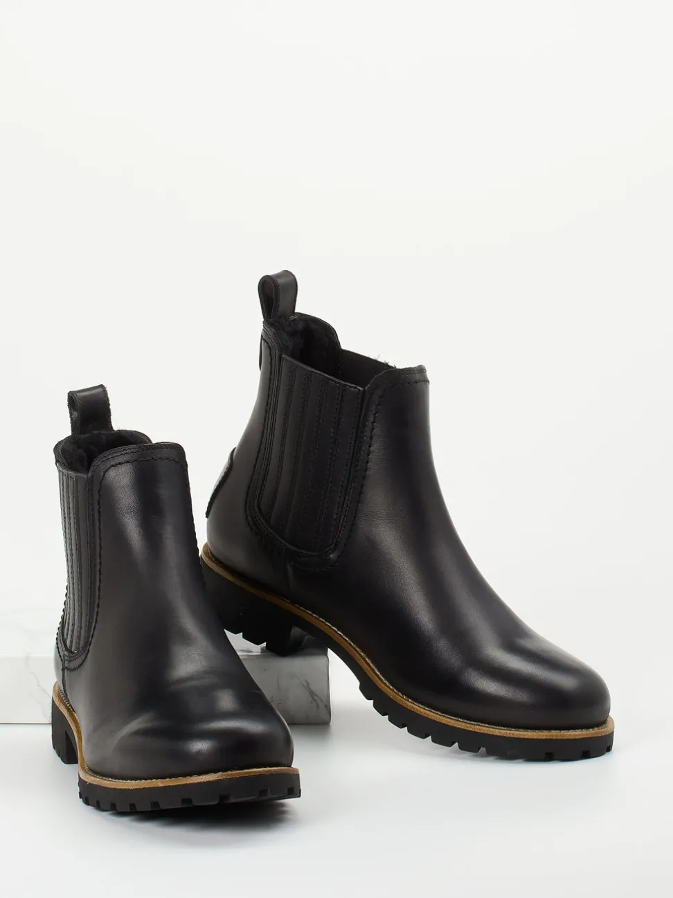 Panama Jack – Chelsea Boots aus Kalbleder schwarz