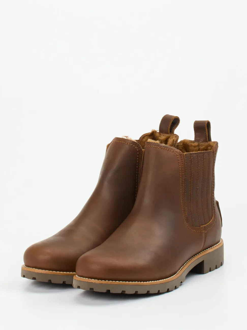 Panama Jack – Chelsea Boots aus Lammleder mittelbraun