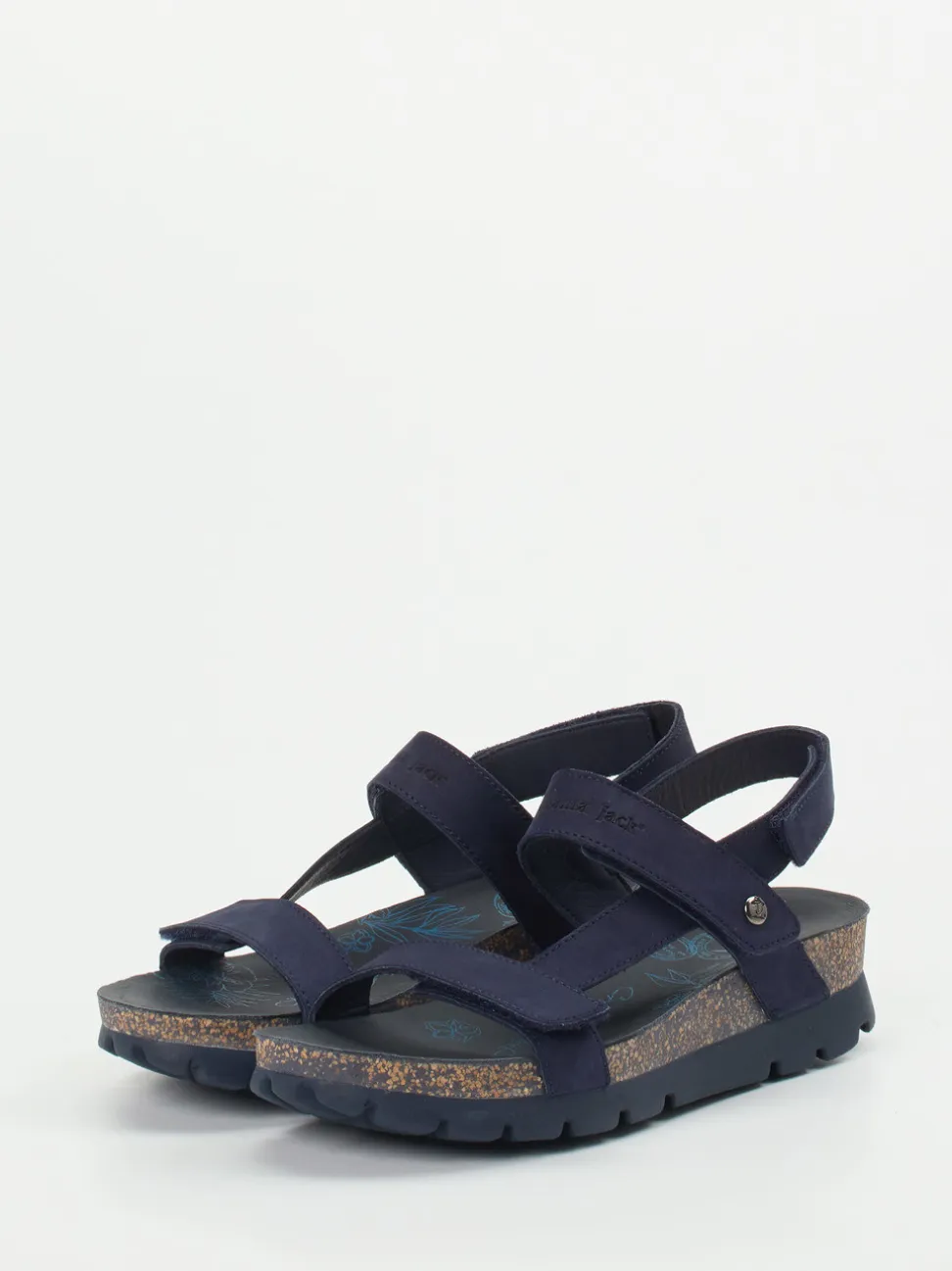 Panama Jack – Keilsandalette aus Lammleder blau