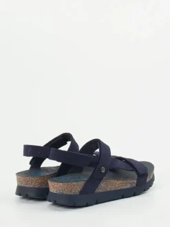Panama Jack – Keilsandalette aus Lammleder blau