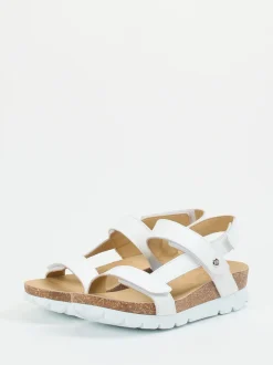 Panama Jack – Keilsandalette aus Lammleder weiß