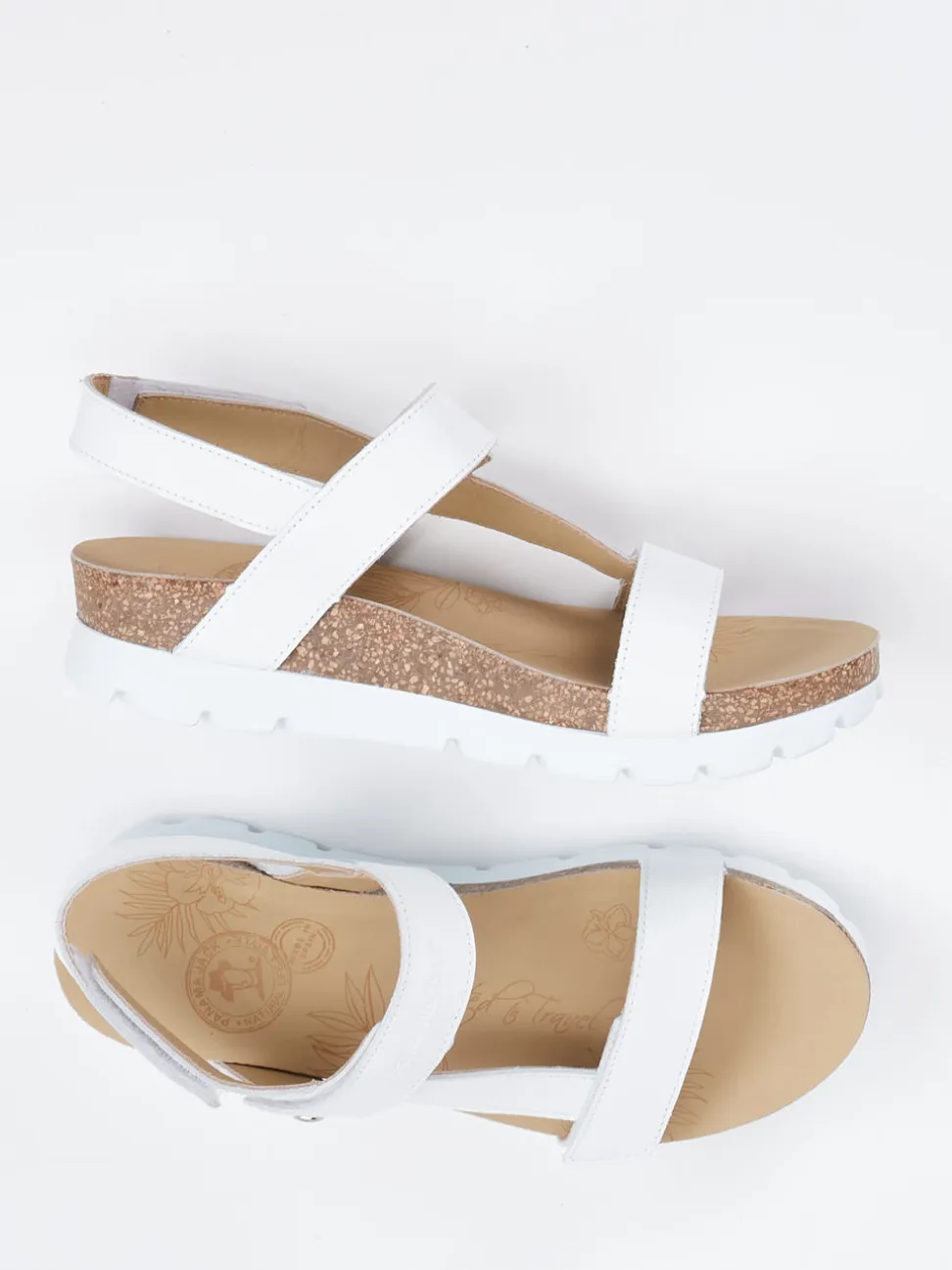 Panama Jack – Keilsandalette aus Lammleder weiß
