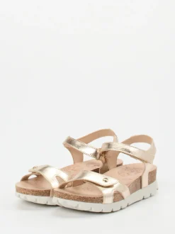 Panama Jack – Keilsandalette aus Kalbleder Gold