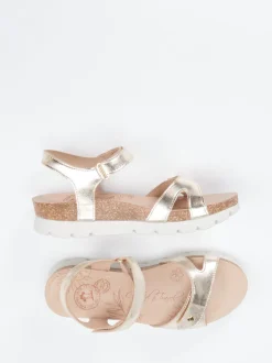 Panama Jack – Keilsandalette aus Kalbleder Gold